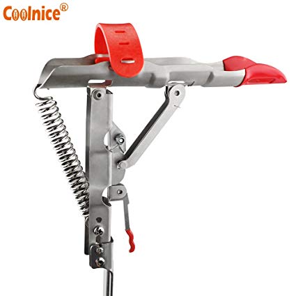 Coolnice 2018 Updated Automatic Spring Fishing Rod Holders for Ground, Full Stainless Steel - Adjustable Sensitivity & Folding Fishing Bite Alarm Bracket for Bank Lakes & Streams