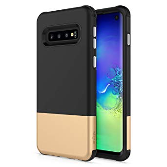 Zizo Division Series Compatible with Samsung Galaxy S10 Case Lightweight with Anti Scratch Shockproof Black Gold