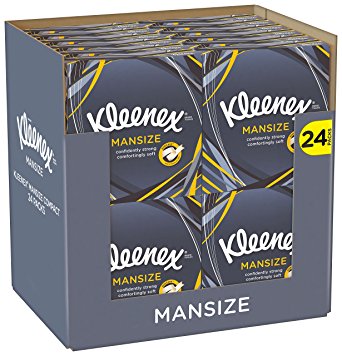Kleenex Mansize Tissues, Compact - Pack of 24 (1056 Tissues Total)