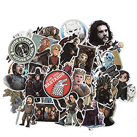 Laptop Stickers 61PCS, Cool Game of Thrones Vinyl Decals for Water Bottle Hydro