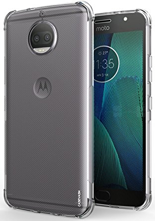 Moto G5S Plus Case, CASEVASN [Shockproof] Anti-Scratches Flexible TPU Gel Slim Fit Soft Skin Silicone Protective Case Cover For Motorola Moto G5S Plus (Clear)