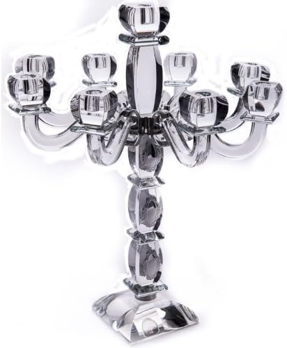 9 Branch Crystal and Silver Candelabra