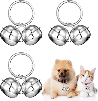 3 Set Loud Cat and Dog Bells Pet Tracker Bells Dog Bells for Collar Pet Tracker for Cats Bell Pets Collar Charm Pendant Bells for Dogs Cats Harness Training