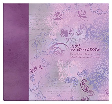 MBI 13.2x12.5 Inch Inspirations Post Bound "Memories" Album, Purple (848127)
