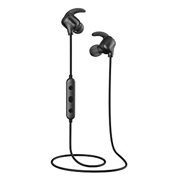 Wireless Earphones, iClever Bluetooth 4.1 Running Headphones (Only 13g, 106dB Music Drivers, 8 Hrs Playing Time, Sweatproof)Stereo Sports Earbuds with Mic for iPhone 7, iPad, Samsung S8, Nexus, HTC, Echo, and More, Black