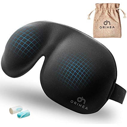 OriHea 3D Plus Large Sleep Mask Eye Mask Sleeping Mask for Men & Women & More Room for Eyes, Blindfold, Tighter fit on Your Nose