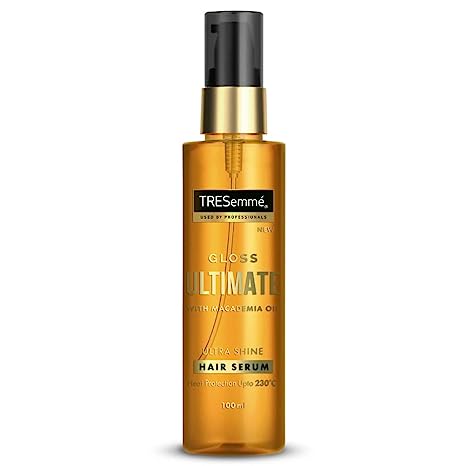 TRESemmé Gloss Ultimate Ultra Shine Hair Serum 100ml with Macadamia Oil & Vitamin E, for Super shiny Finish