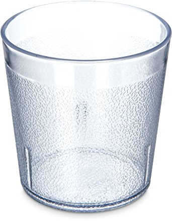 Carlisle 5529-8107 Stackable Shatter-Resistant Plastic Tumbler, 9 oz., Clear (Pack of 6)