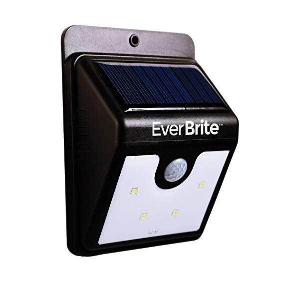 JML Ever Brite LED Solar Powered Motion Activated Indoor / Outdoor Security Night Lamp Light
