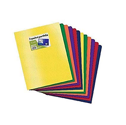 Better Office Products Poly 2 Pocket Folders Heavyweight, 36 Piece