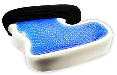 Bonmedico® Orthopaedic Seat Cushion With Innovative Pain Reducing Gel Layer, Recommended Above A Weight Of 243 lb