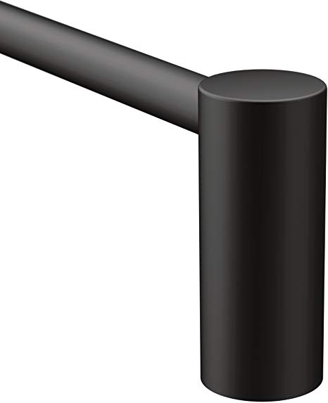 Moen YB0418BL Align 18 in. Modern Single Towel Bar, Matte Black