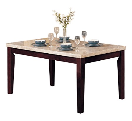 ACME 17058 Marble Top Dining Table, Espresso Finish