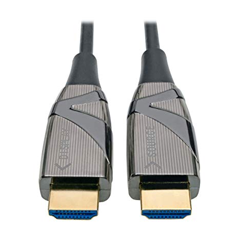 Tripp Lite Fiber Optic HDMI 2.0 (Active HDMI Cable), High Speed HDMI Cable, 4K, 60Hz, 4:4:4, 18 Gbps, 15 m. (50 ft.) Black (P568-15M-FBR)