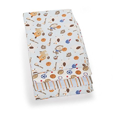 Carter's Receiving Blanket, Sports/Animal, 4 Count