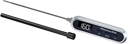 KitchenAid KQ905 Rapid Response Digital Thermometer, TEMPERATURE RANGE: -4°F to 482°F/-20°C to 250°C, Black