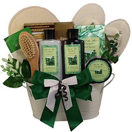 Art of Appreciation Gift Baskets Peace and Relaxation Eucalyptus Spa Bath and Body Gift Set