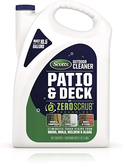 Scotts Outdoor Cleaner Patio & Deck with Zeroscrub Technology Concentrate, 0.5 Gallon