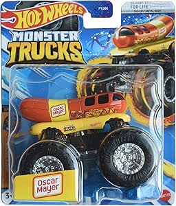 Hot Wheels Monster Trucks Oscar Mayer, Hot Dog Connect and Crash Car