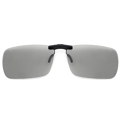 JIM HALO Polarized Clip on Sunglasses Rimless Rectangle Lightweight Eyeglasses Men Women