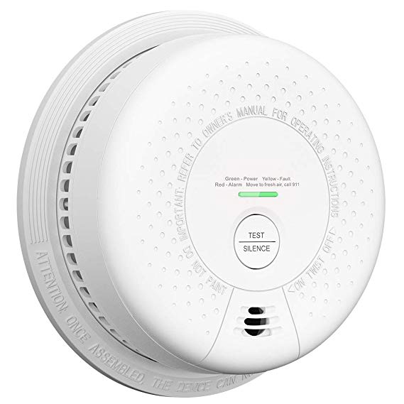 10-Year Battery Life X-SENSE Smoke Detector and Carbon Monoxide Detector Alarm with Silence Button and fire-Retardant PC Plastic Material, Easy Installation, Auto-Check, SC03