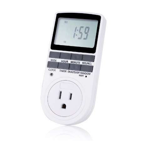 Electrical Timers - 7-Day Digital 2.3" LCD Programmable Smart Socket Plug Wall Plug-In Timer Switch Energy-Saving Outlet For Lights And Appliances