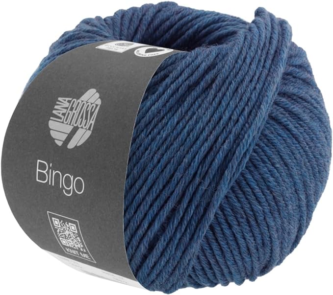 Lana Grossa Bingo Melange, 1021 Mottled Dark Blue Yarn