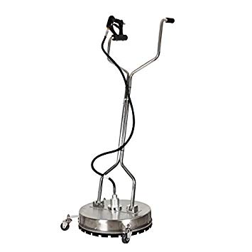WOJET Surface Cleaner Grond Washer 20" Stainless Steel Brush Pan 4000 PSI Max for Power Pressure Washer Floor Road Plaza Flat Ground PA7605