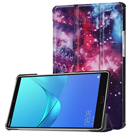 Huawei MediaPad M5 10.8 inch Case, Huawei MediaPad M5 8.4 inch Case, Gylint Smart Case Trifold Stand with Auto Sleep/Wake For Huawei MediaPad M5 8.4/10.8 inch Tablet (Outer Space, M5 8.4 inch)