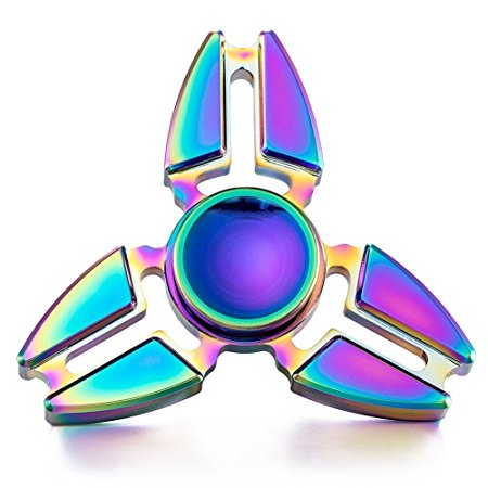 UCLL Fidget Spinner Toy Relieve Stress High Speed Focus Toy for Killing Time Autism Adult and Children (Colorful)