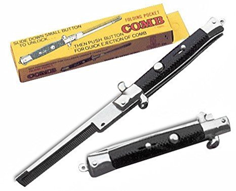 New in box - Switchblade Pocket Comb - Folding Greaser Comb