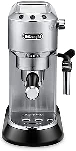 Delonghi Dedica DeLuxe EC685M Ultra Compact Manual Espresso Machine & Cappuccino Maker - Stainless Steel