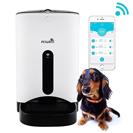 GemPet Petwant SmartFeeder Automatic Pet Feeder, Pet Food Dispenser for Dogs and Cats, Controlled by IPhone, Android or Other Smart Devices