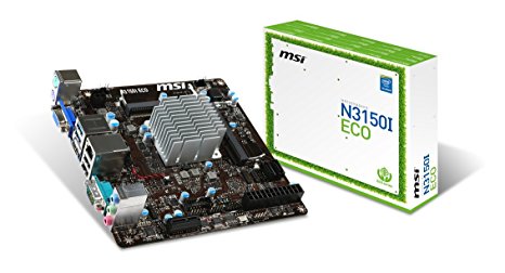 MSI Intel Braswell N3150 DDR3 DDR3L USB 3.1 Mini ITX Motherboard (N3150I ECO)