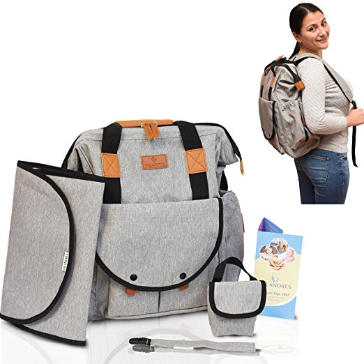 Diaper Bag Backpack - Baby Bags for Mom, Girls & Boys | BEST 2018 Women Organizer for Boy & Girl with Bookbag
