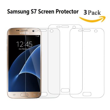 Vancle Samsung Galaxy S7 Screen Protector , [3-Pack] Ultra Clear High Definition (HD) Anti-Scratch Shield Screen Protector for Samsung Galaxy S7 (For Samsung S7 )