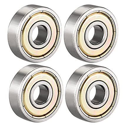 uxcell 626ZZ Ball Bearing 6mm x 19mm x 6mm Double Shielded 626-2Z 80026 Deep Groove Bearings, Carbon Steel (Pack of 4)