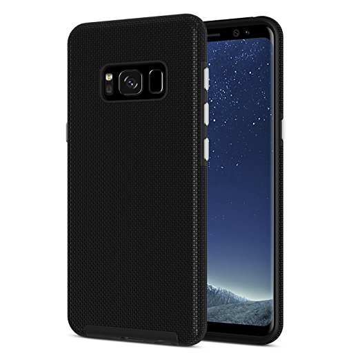 Samsung Galaxy S8 Case, SPARIN Galaxy S8 Case with [Hard] [Slim] [Anti-Scratches] [Shock Absorption] [Dual layers], Silicone Hybrid Defender Protective Case for Samsung S8 5.7 inch, Black