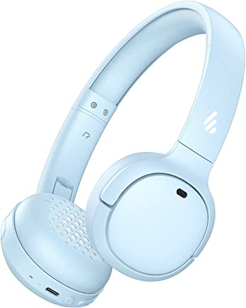 Edifier WH500 Wireless On-Ear Headphones – Bluetooth V5.2 Lightweight and Foldable Headphones with 40-Hours Music Playtime – Personalize EQ -Fast Charging- Blue