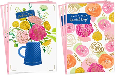 Hallmark Mothers Day Card Assortment, Enjoy Your Special Day (6 Cards with Envelopes, 2 Designs)