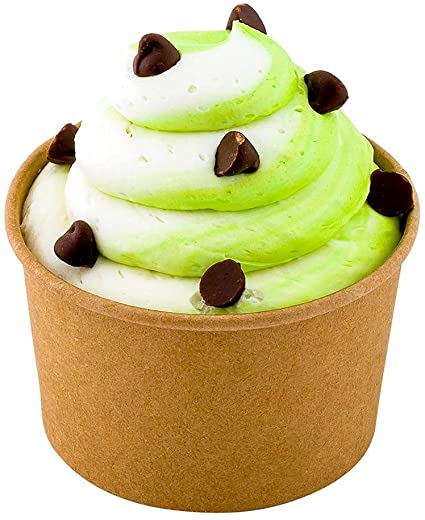 Disposable Kraft 3 oz Ice Cream Cups - Small Hot and Cold To Go Cups - Recyclable Paper Gelato Cup - Lids Sold Separately - 50ct Box - Coppetta - Restaurantware