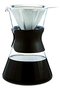 GROSCHE Portland Pour Over Coffee Maker with Ultra-Fine Stainless Steel Mesh Filter 1000 ml / 34 fl oz.