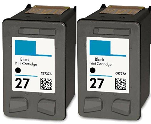 HouseOfToners Remanufactured Ink Cartridge Replacement for HP 27 C8727AN (2 Black, 2-Pack)