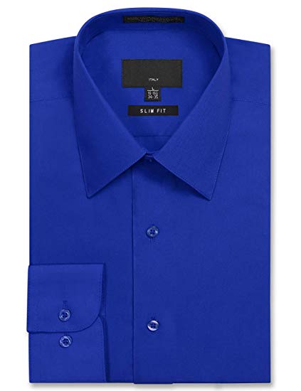 JD Apparel Men's Slim Fit Dress Shirts