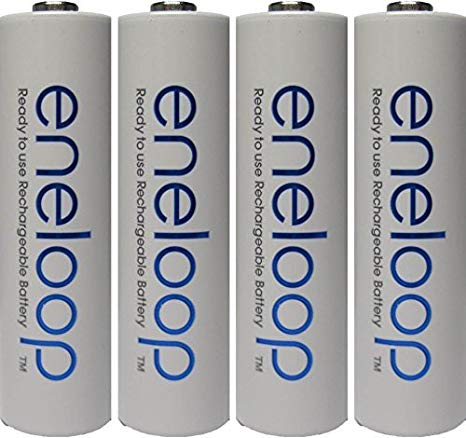 Eneloop QS-RXXW-NU9Y Newest Version 4th Generation AA NiMH Pre-charged 2100 Times Rechargeable Battery with Holder Pack of 4
