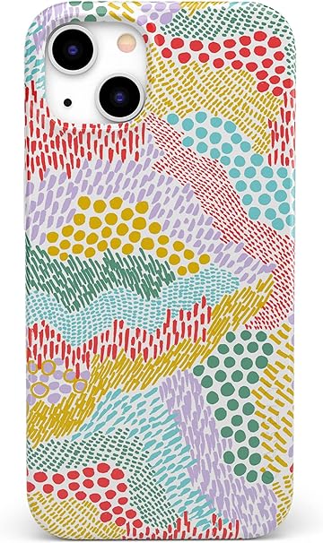 Casely iPhone 13 Case | Compatible with MagSafe | Color Me Happy | Pattern Colorblock Case