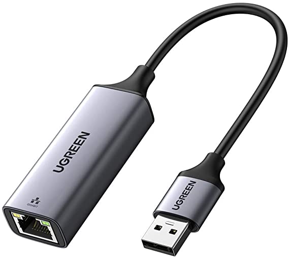 UGREEN USB 3.0 LAN Adapter 10/100/1000 Mbps USB auf RJ45 Ethernet Adapter Gigabit Netzwerkadapter kompatibel mit Laptop, PC, MacBook Pro, Surface Pro, Mi Box unter Windows, Mac OS, Linux, Aluminium