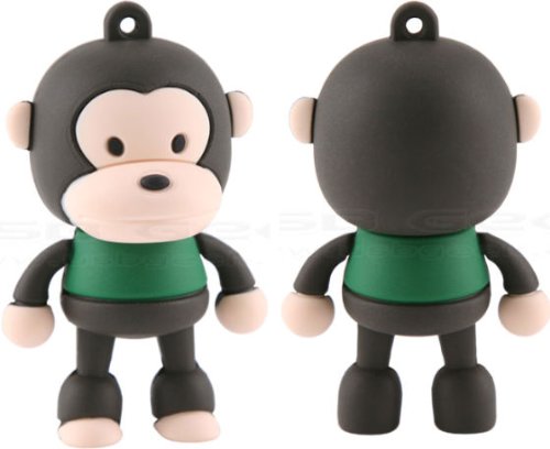 Ricco 16 GB Silicon Baby Monkey USB 2.0 High Speed Flash Memory Drive for Windows and Mac OS - Brown