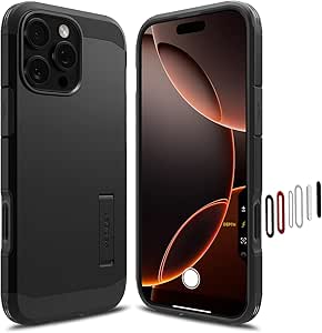 Spigen Case for iPhone 16 Pro Case, Tough Armor T MagFit Designed for Apple iPhone 16 Pro - Black