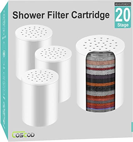 20 Stage Shower Filter Replacement Cartridge - Universal Cartridges with Vitamin C High Output Removing Heavy Metals Hard Wate,Fits All the Similar Shower Filters - 3 Pack